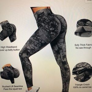 NWOT Omkagi Scrunch Lifting leggings seamless high waisted workout pants Size S